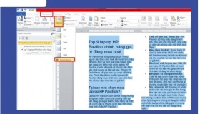 Điều chỉnh kích thước và khoảng cách giữa các cột ở trong Word
