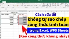 Vấn đề lỗi không kéo được công thức trong Excel