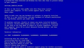 Sửa lỗi Critical Service Failed trên Windows