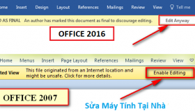 Sửa lỗi file Word không chỉnh sửa được