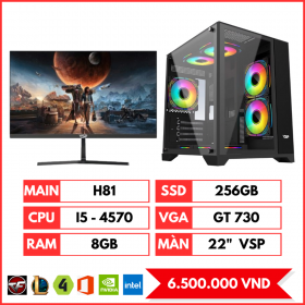 Bộ Pc Intel Core i5-4570 | RAM 8GB | 256GB